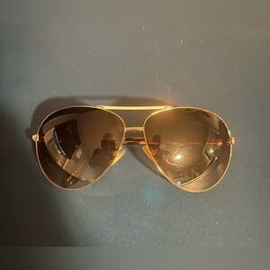 Steve Madden Sunglasses Aviator Gold White S5231